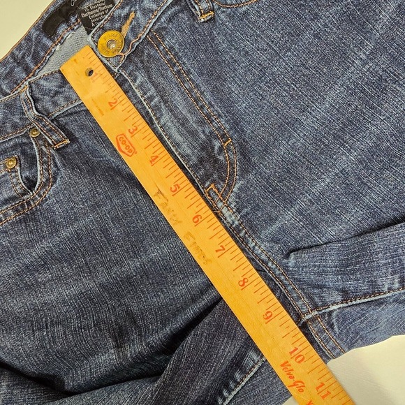 Calvin Klein Jeans Womens 8 Blue Bootcut Medium Wash Denim Embroidered - Picture 11 of 14